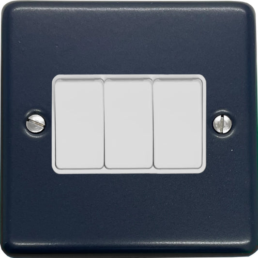 Contour Blue 3 Gang Switch