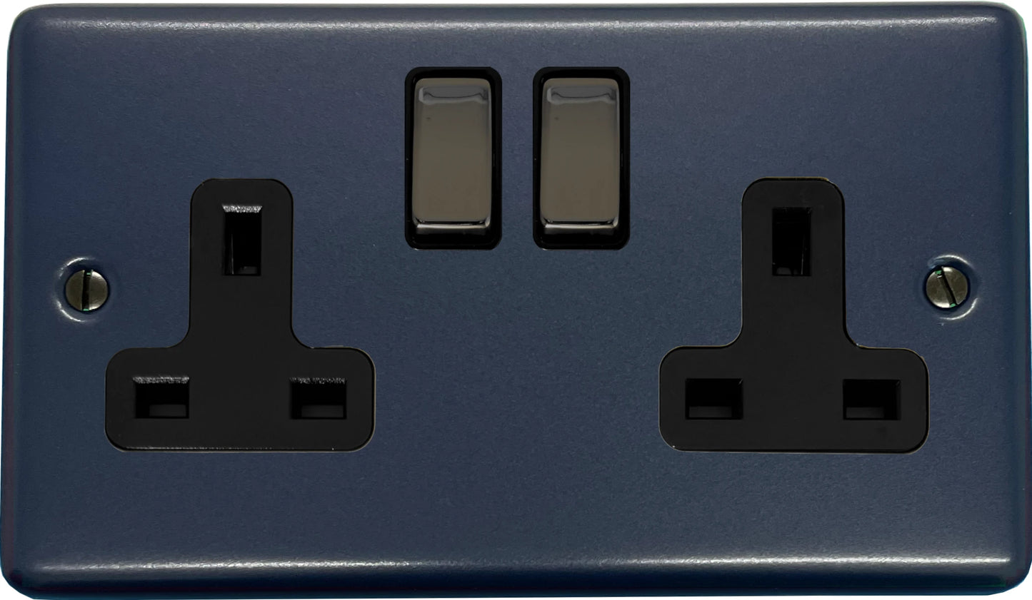 Contour  Blue  2 Gang Socket