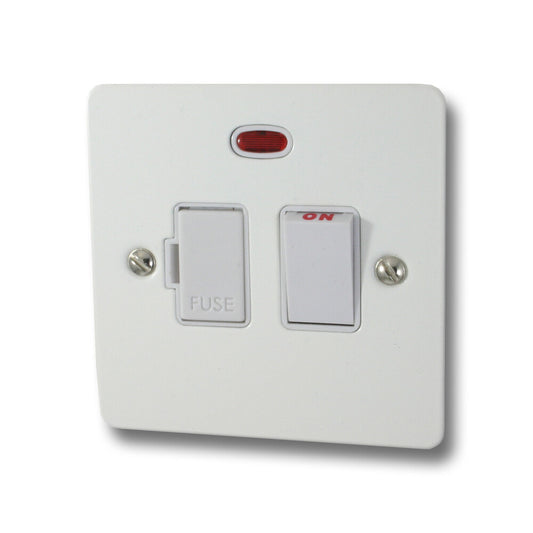 Flat White Switch Fused Spur + Neon