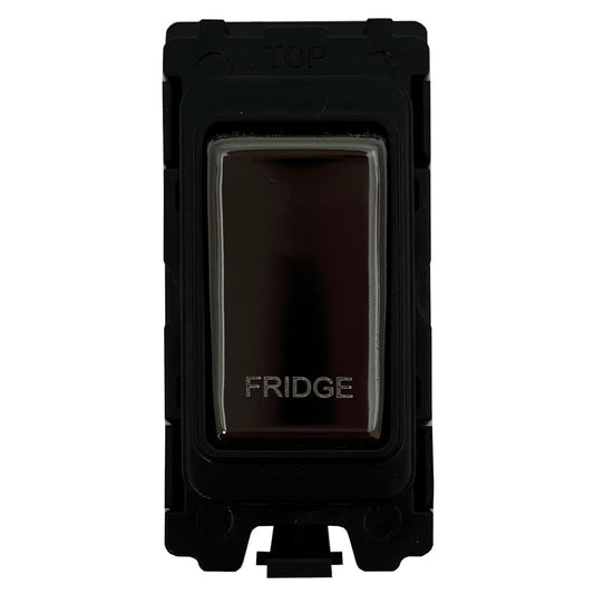 20A DP Switch - Engraved - Fridge - Black Nickel Switch