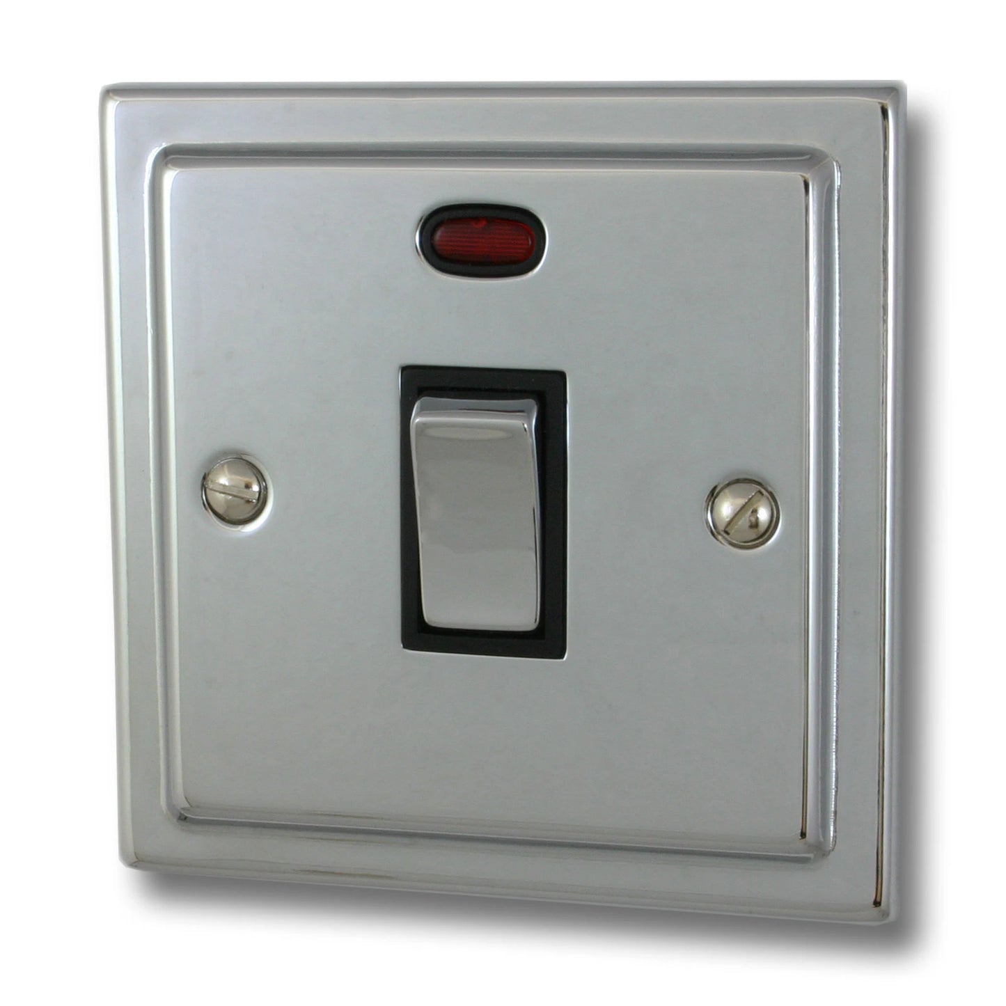 Victorian Polished Chrome 20A Dp Switch + Neon