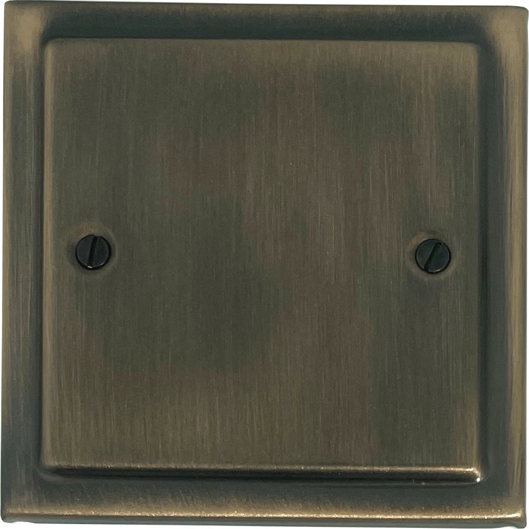 Victorian Antique Brass 1 Gang Blank