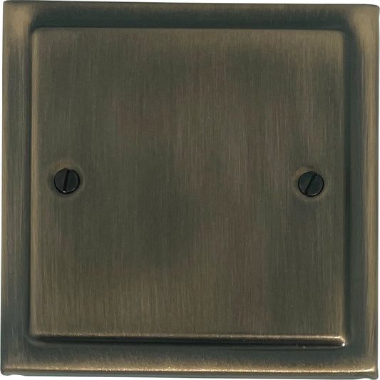 Victorian Antique Brass 1 Gang Blank