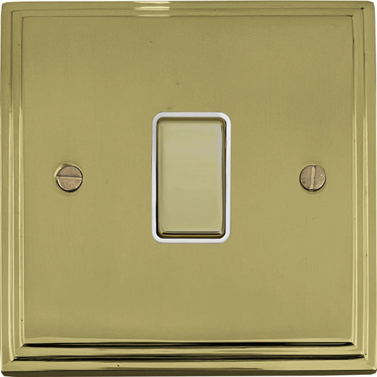 Victorian Polished Brass 1 Gang 2 Way Switch