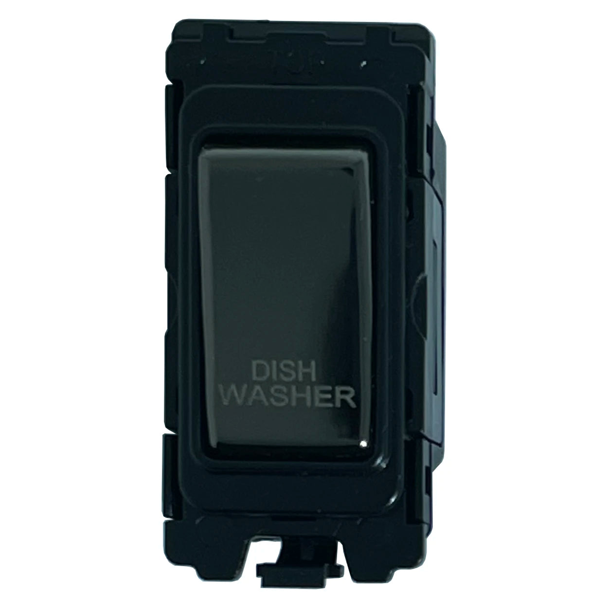 20A DP Switch - Engraved - Dishwasher - Black Nickel Switch