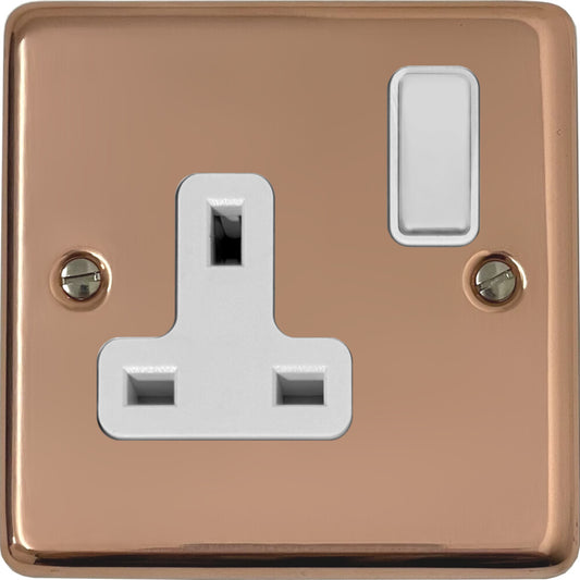 Contour Bright Copper 1 Gang Socket