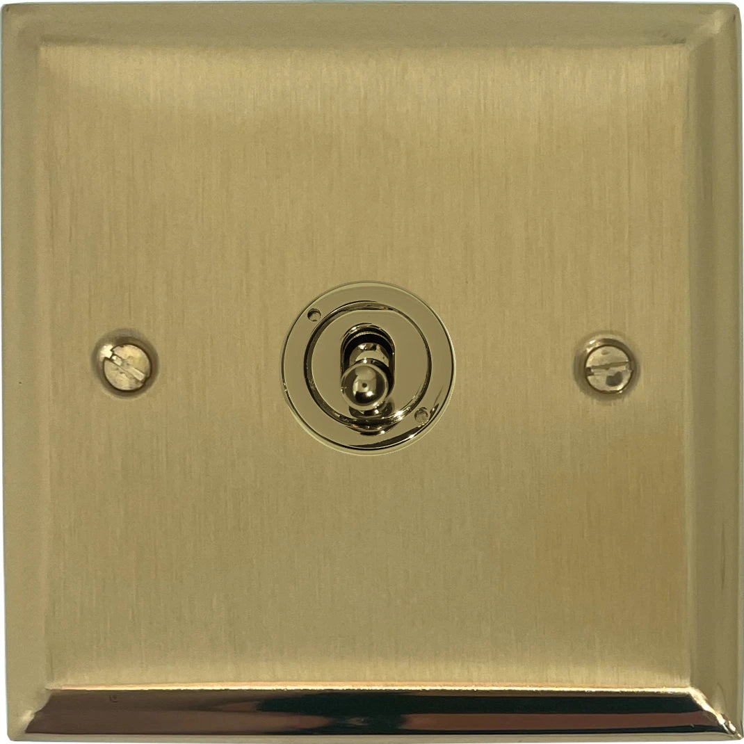 Deco Satin Brass Intermediate Toggle (Polished Brass Toggle)