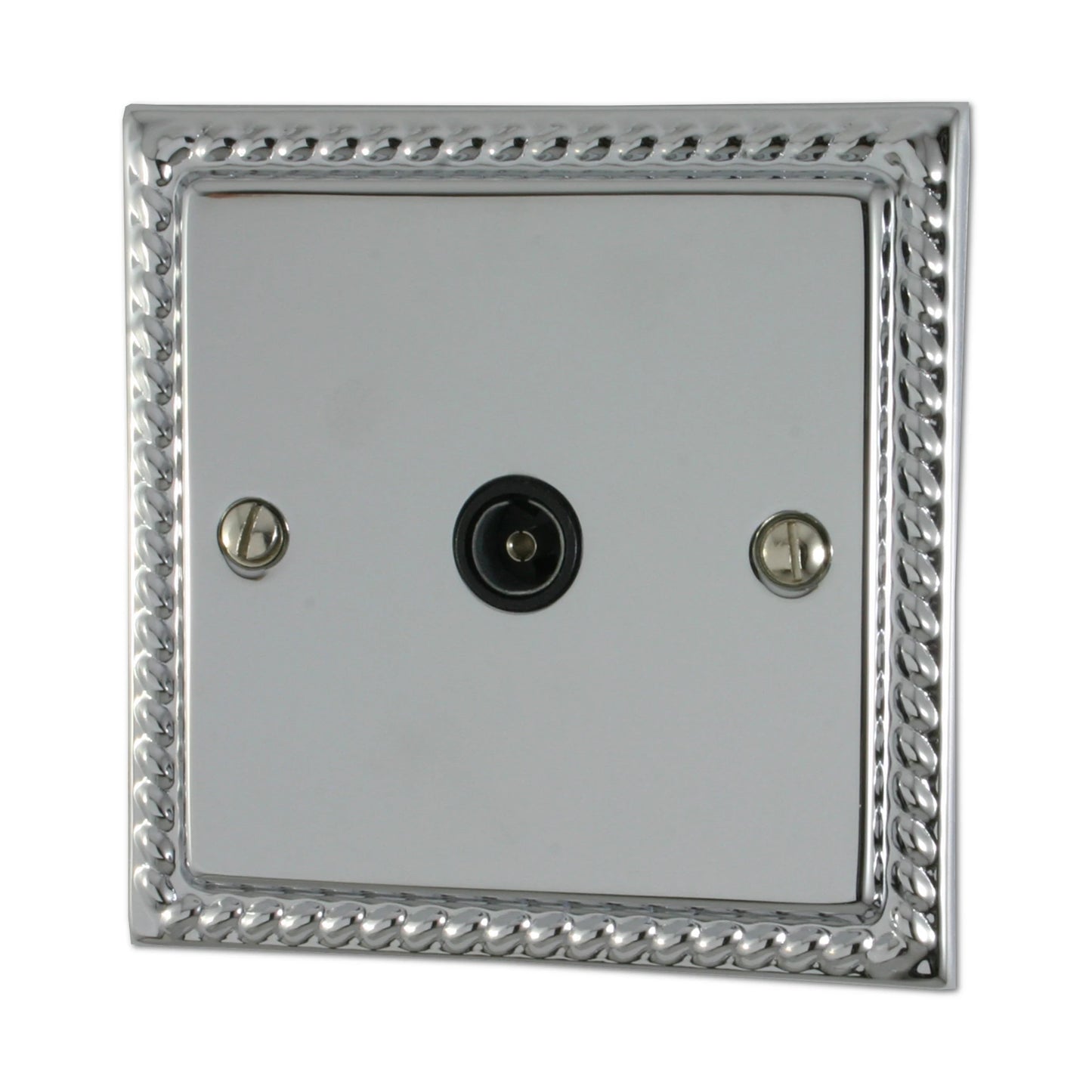 Georgian Polished Chrome 1 Gang Coax Point