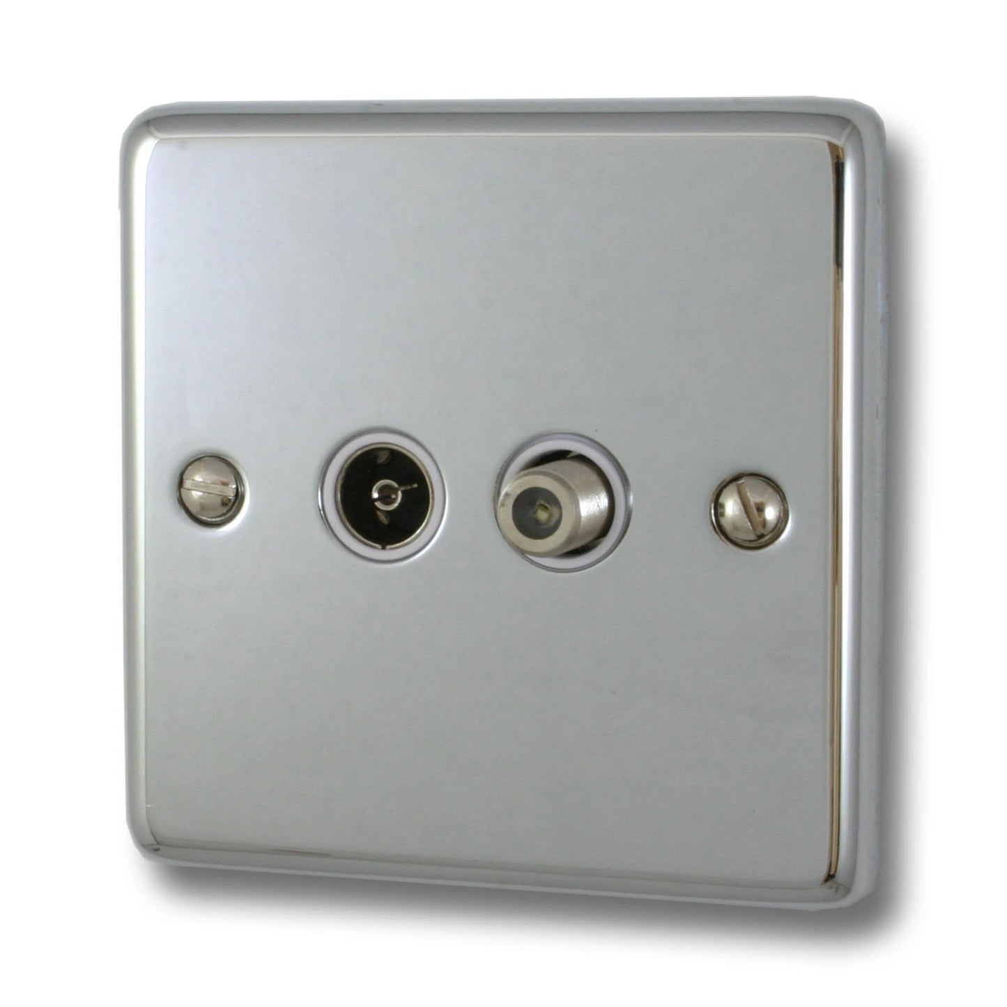 Contour Polished Chrome Coax & Satellite Point