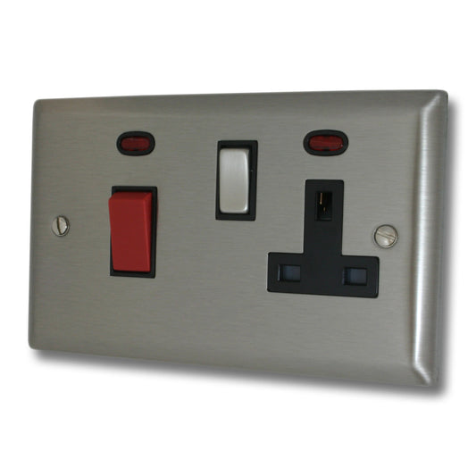 Spectrum Brushed Steel Cooker Socket