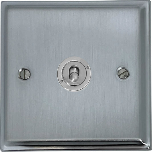 Deco Satin Chrome Intermediate Toggle (Brushed Steel Toggle)