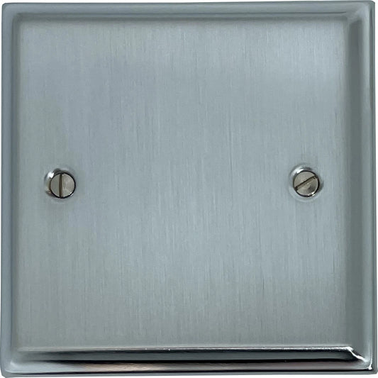 Deco Satin Chrome 1 Gang Blank