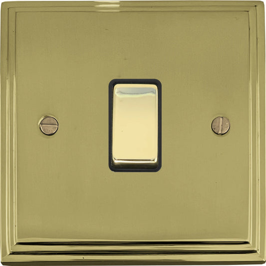 Victorian Polished Brass 1 Gang 2 Way Switch