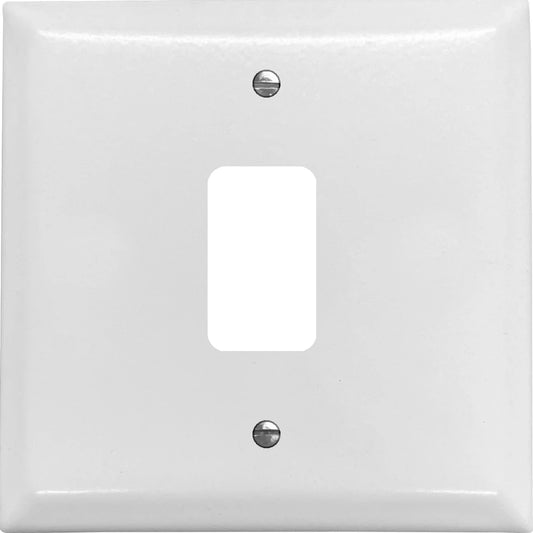 Spectrum Flat White 1 Gang Grid Plate