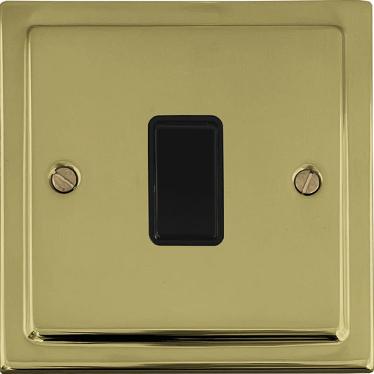 Victorian Unlacquered Brass Intermediate Switch - Victorian Cast range electrical switch
