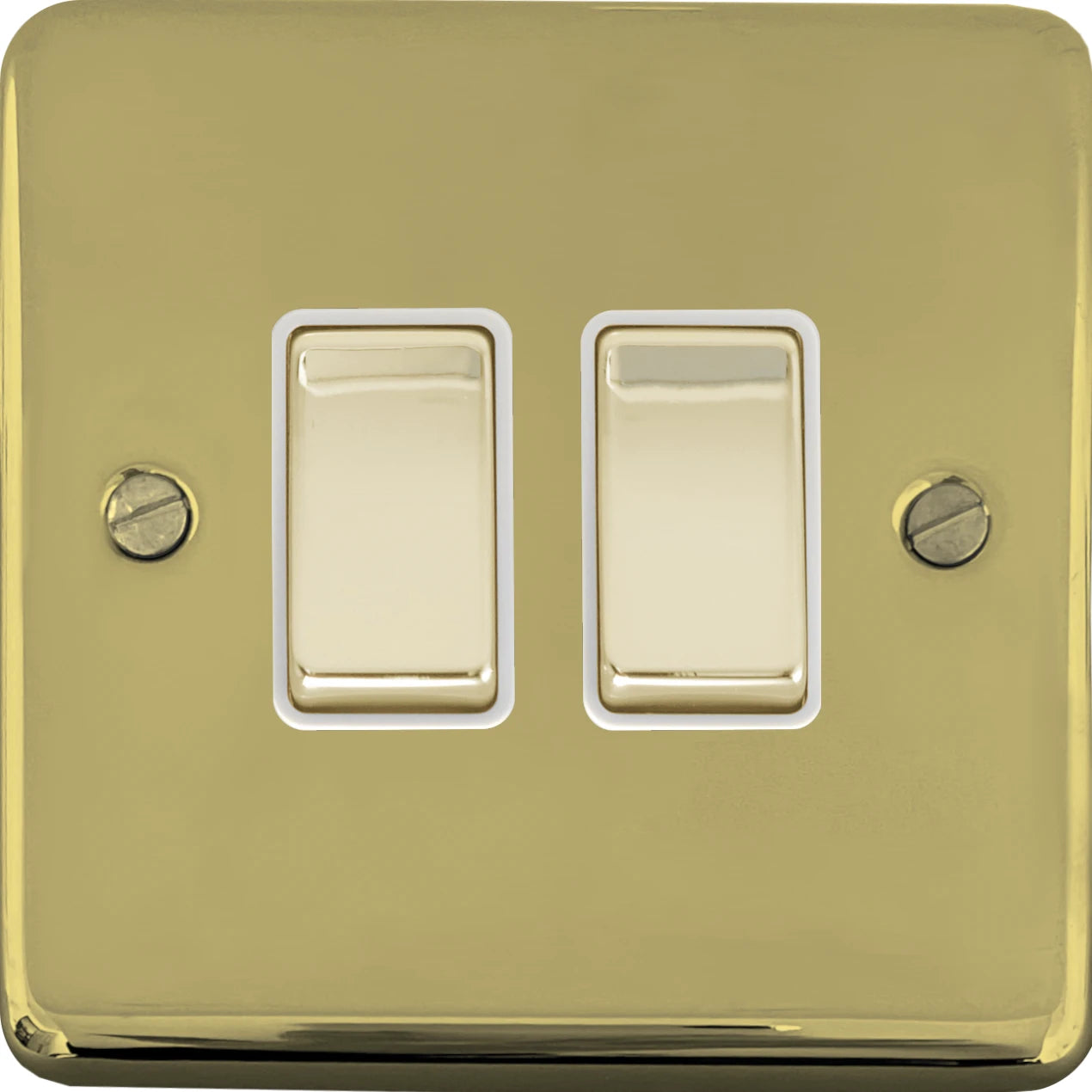 Contour Polished Brass 2 Gang 2 Way Switch