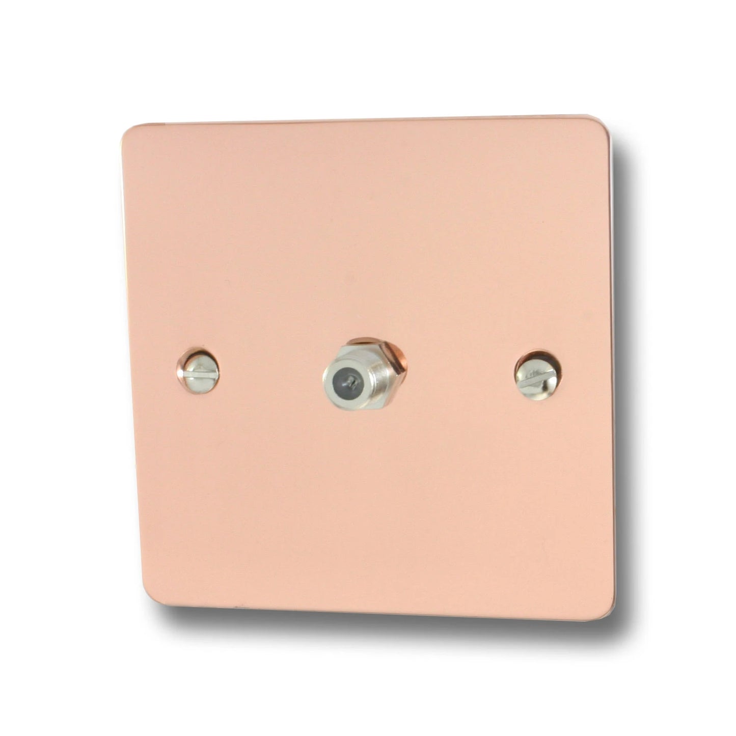 Flat Bright Copper 1 Gang Sat Point