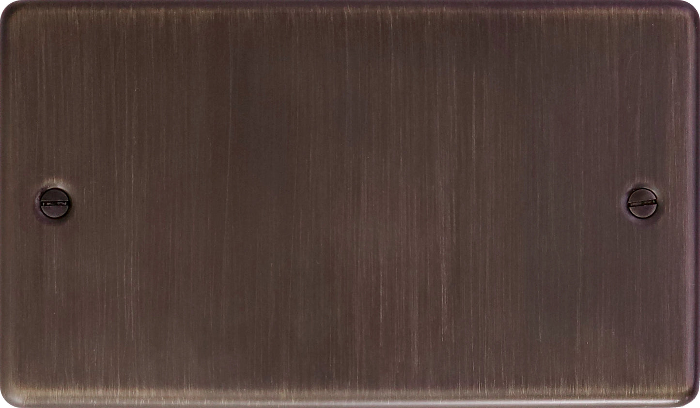 Contour Antique Copper 2 Gang Blank Plate