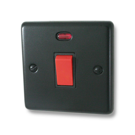 Contour Flat Black 45A DP Switch