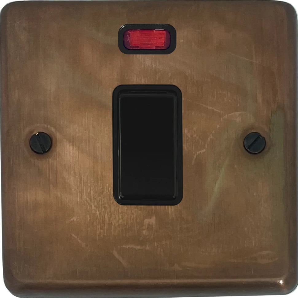 Contour Tarnished Copper 20A Dp Switch + Neon
