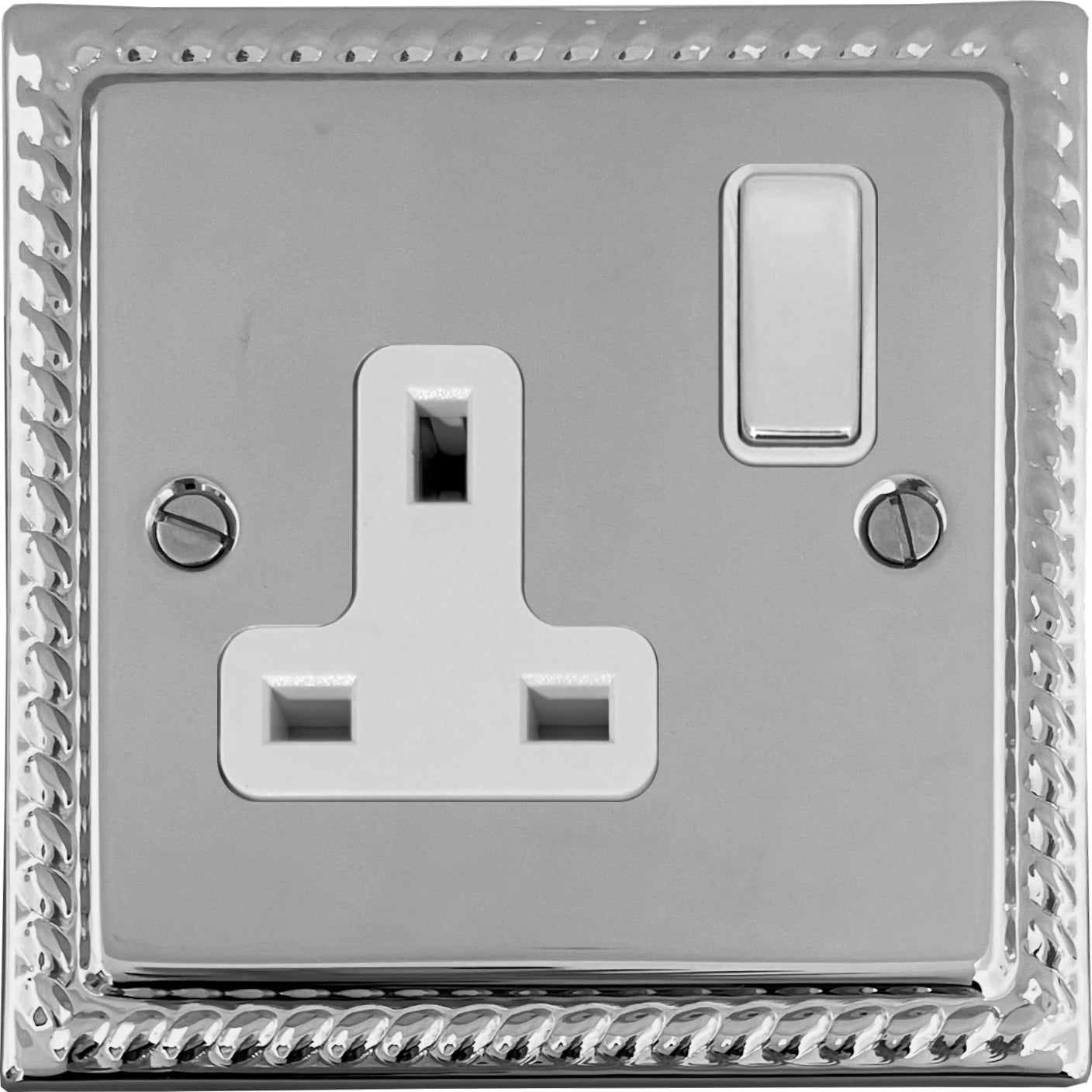 Georgian Polished Chrome 1 Gang Socket