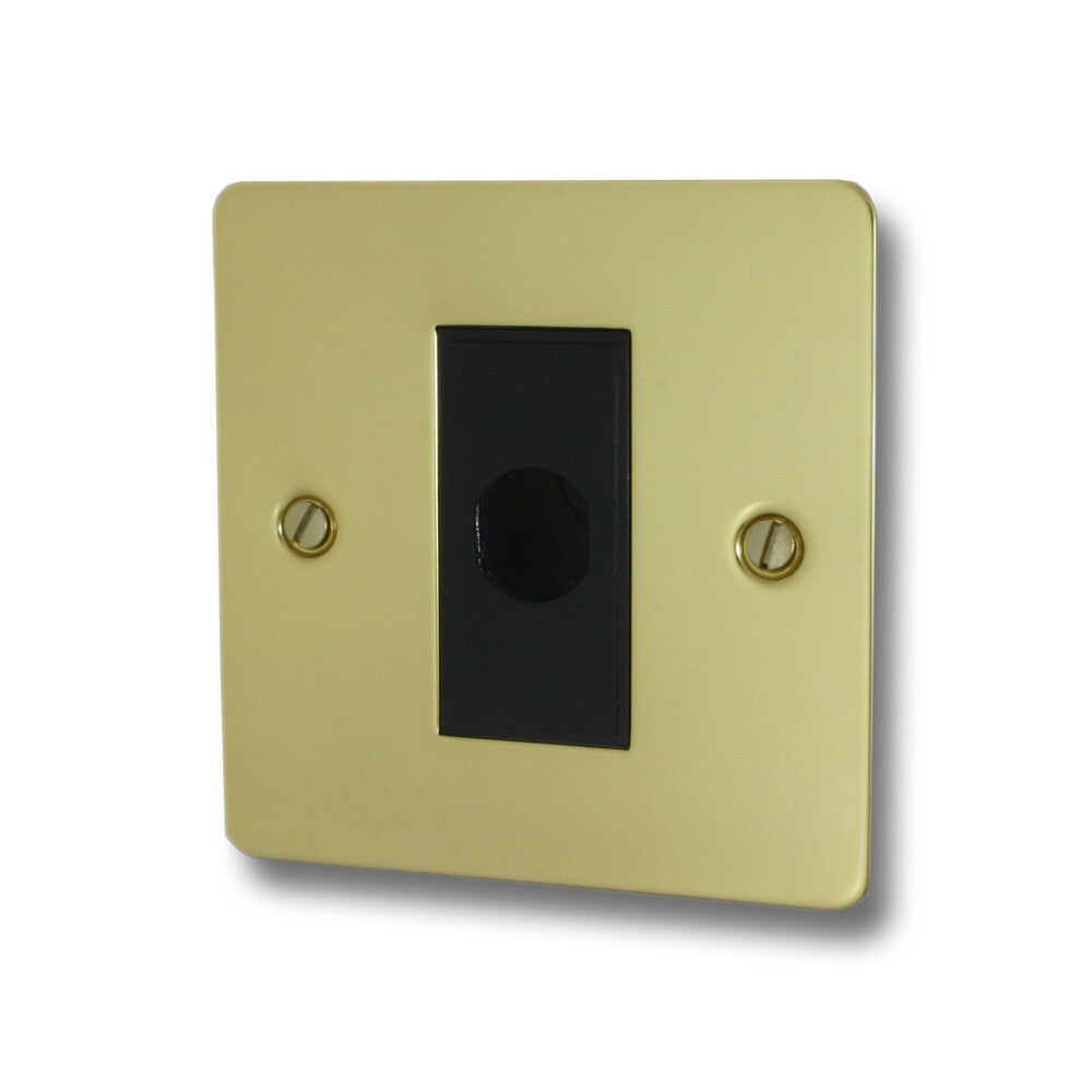 Flat Polished Brass Flex Outlet