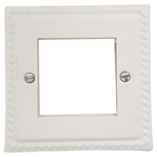 Georgian Flat White 1 Gang 2 Module Data Plate