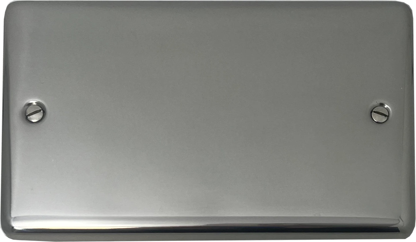 Contour Polished Steel 2 Gang Blank