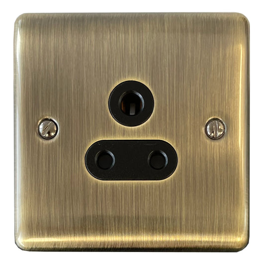 Basics Antique Brass 5 Amp Socket - Basics range electrical socket