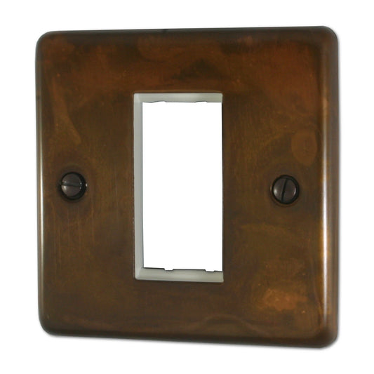 Contour Tarnished Copper 1 Gang 1 Mod Plate + Frame
