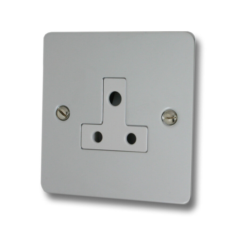 Flat Polished Chrome 5 Amp Socket