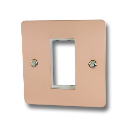 Flat Bright Copper 1 Gang Mod