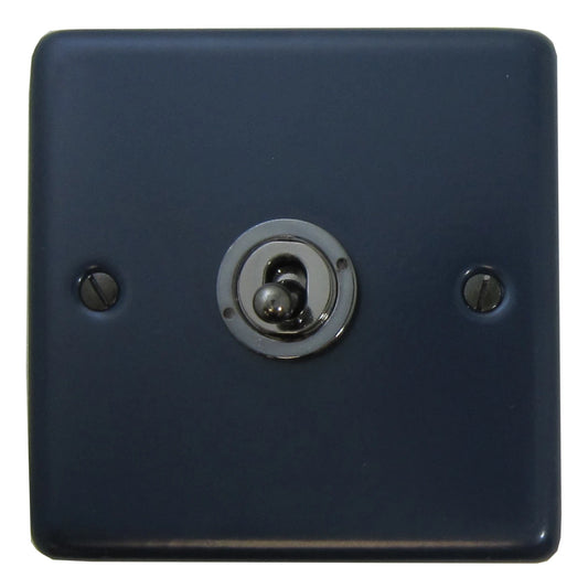 Contour Blue 1 Gang Grid Toggle Plate (Plate Only)