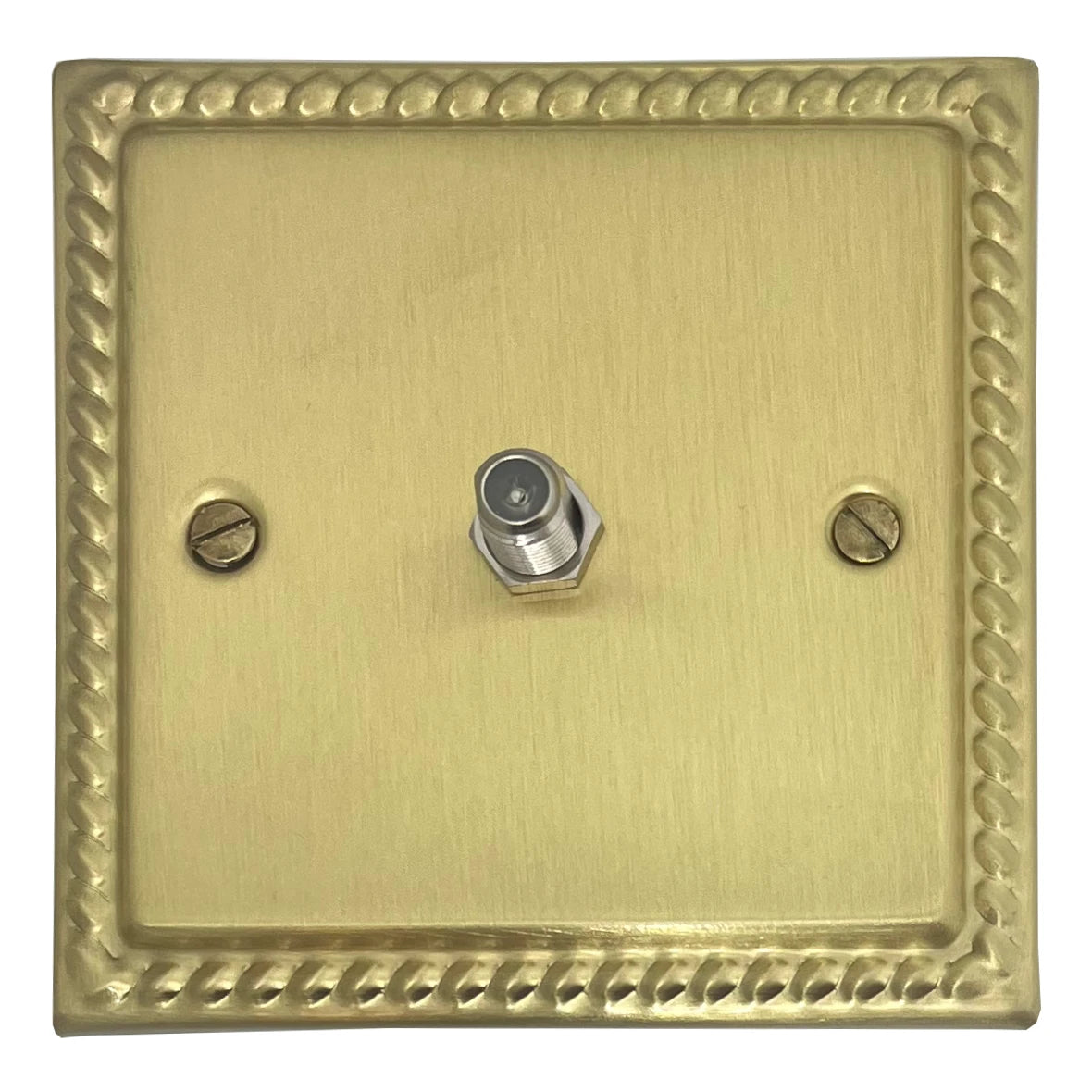 Georgian Satin Brass 1 Gang Satellite Point