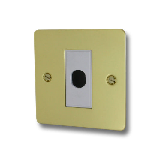 Flat Polished Brass Flex Outlet