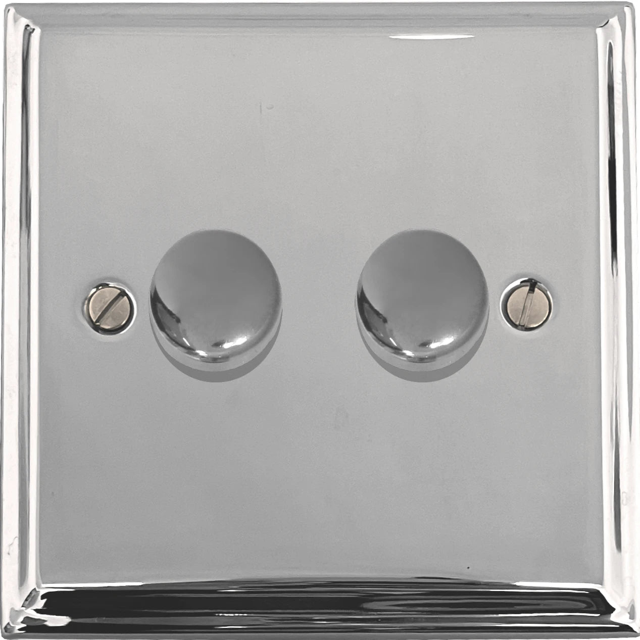 Deco Polished Chrome 2 Gang LED Dimmer