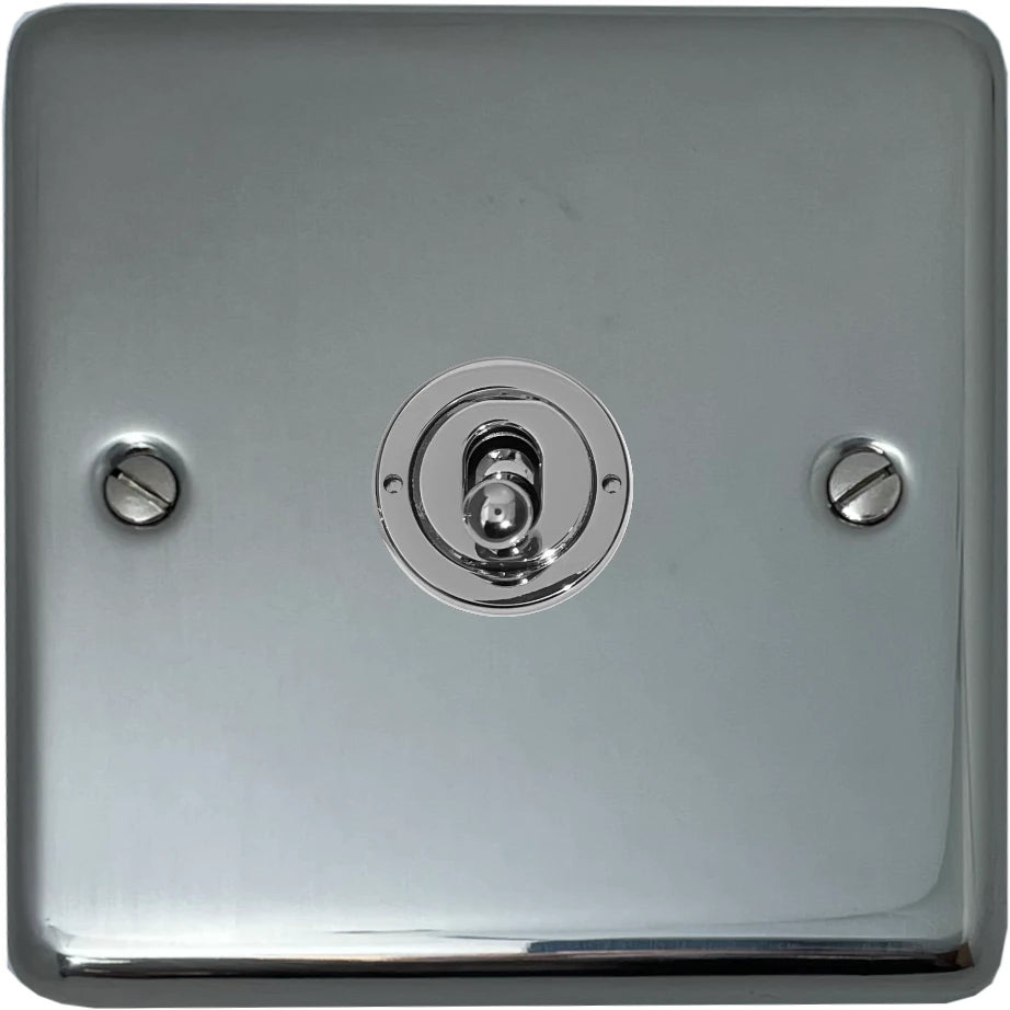Contour Polished Steel Intermediate Toggle Switch