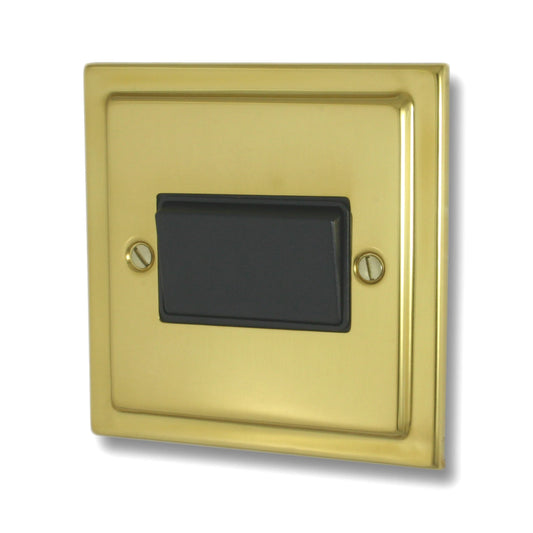 Victorian Unlacquered Brass Fan Isolator - Victorian Cast range electrical accessory
