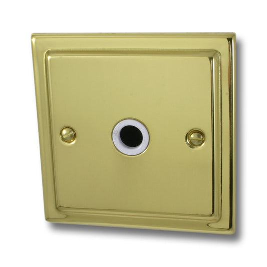Victorian Polished Brass Flex Outlet