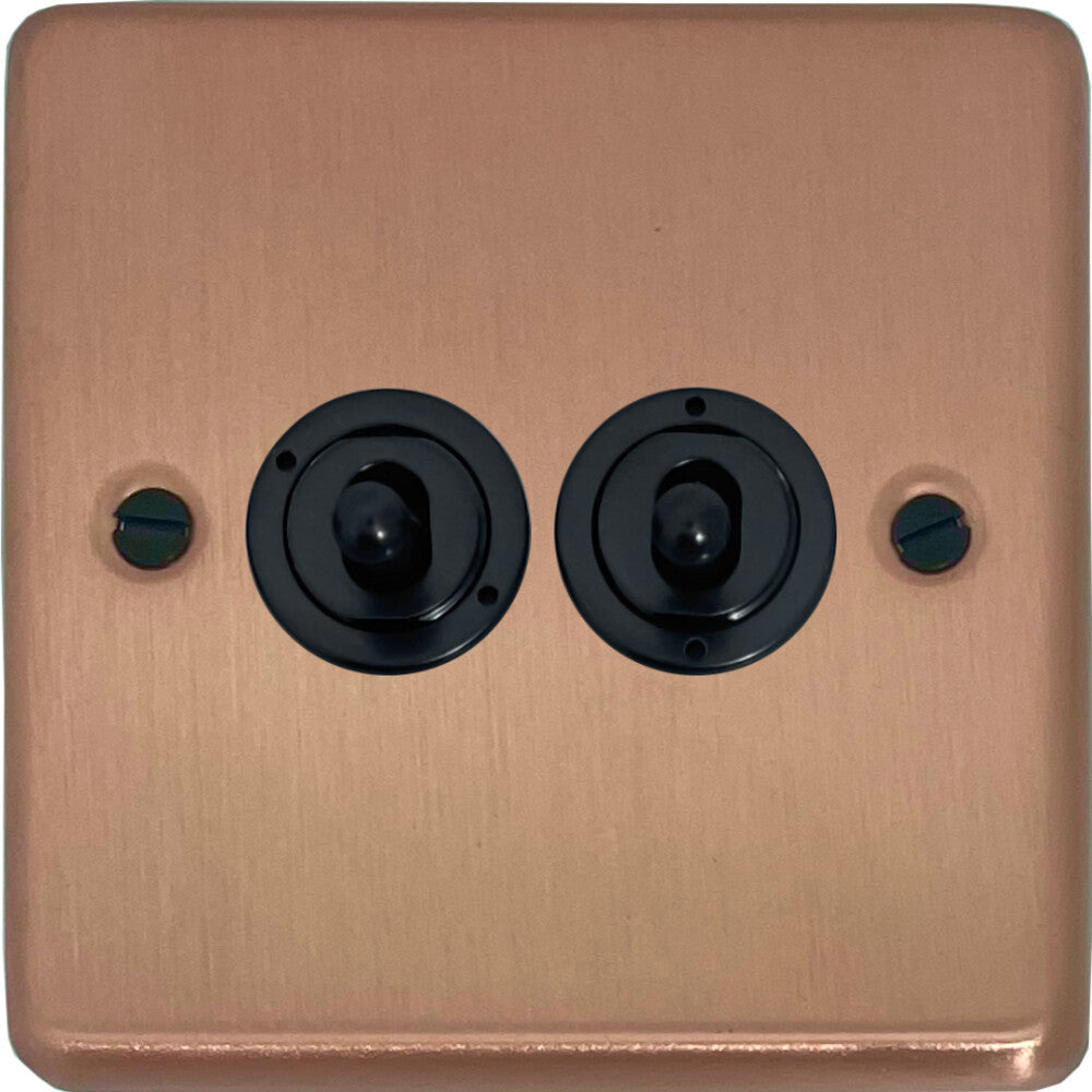 Contour Rose Gold 2 Gang Toggle (Flat Black Toggle)