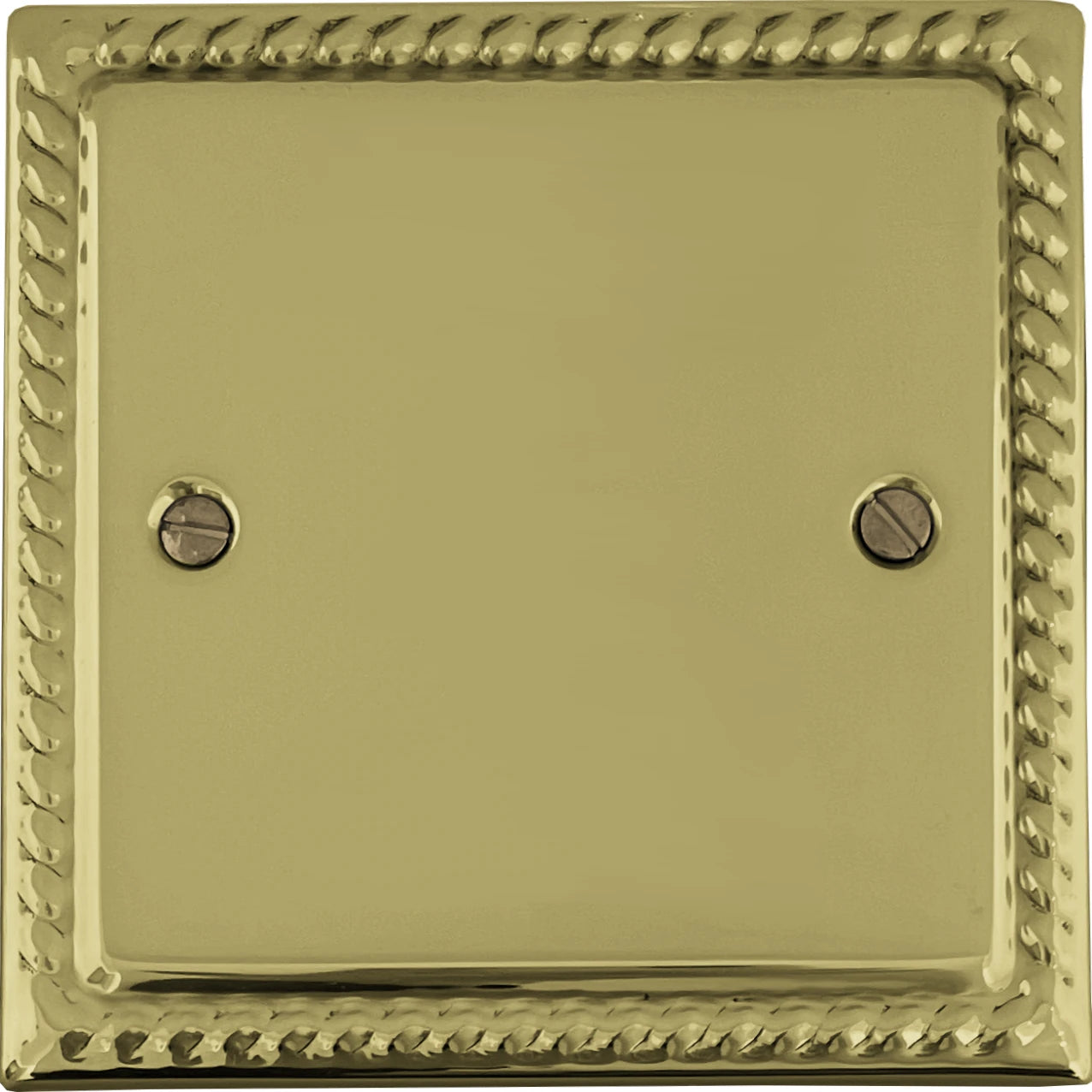 Georgian Polished Brass 1 Gang Blank