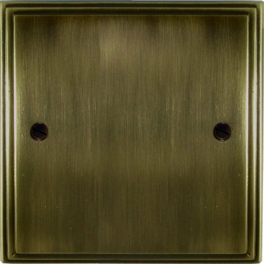Victorian Antique Brass 1 Gang Blank