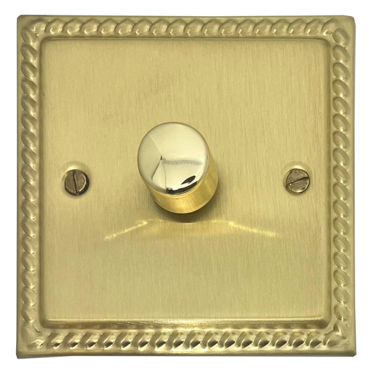Monarch Satin Brass 1 Gang LED Dimmer