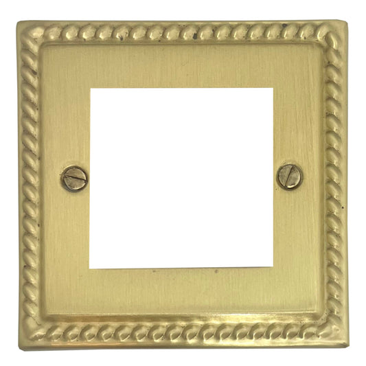 Georgian Satin Brass 2 Module Plate