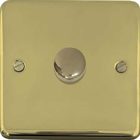 Contour Polished Brass 1 Gang Dimmer LED