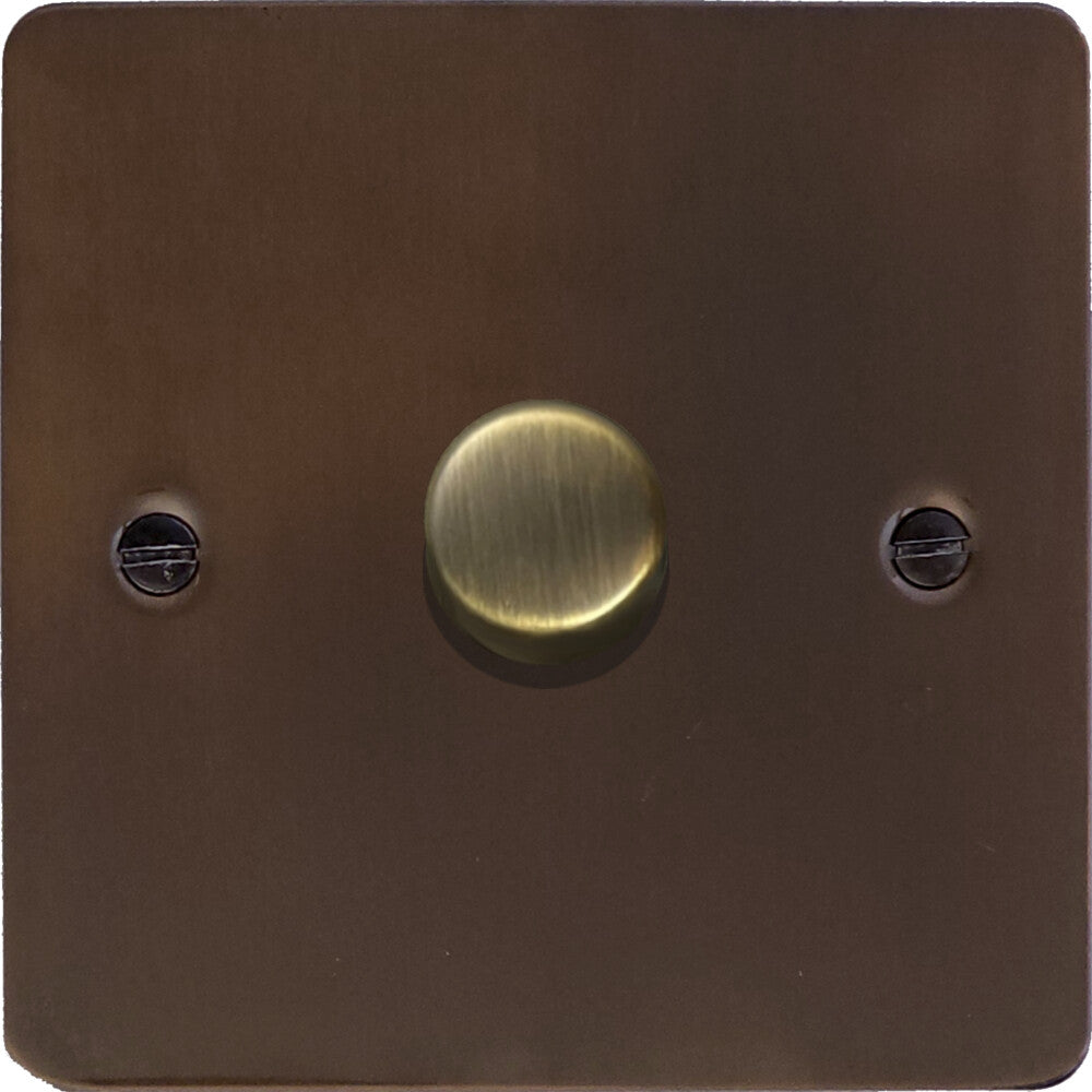 Flat Medium Bronze 1 Gang LED Dimmer
