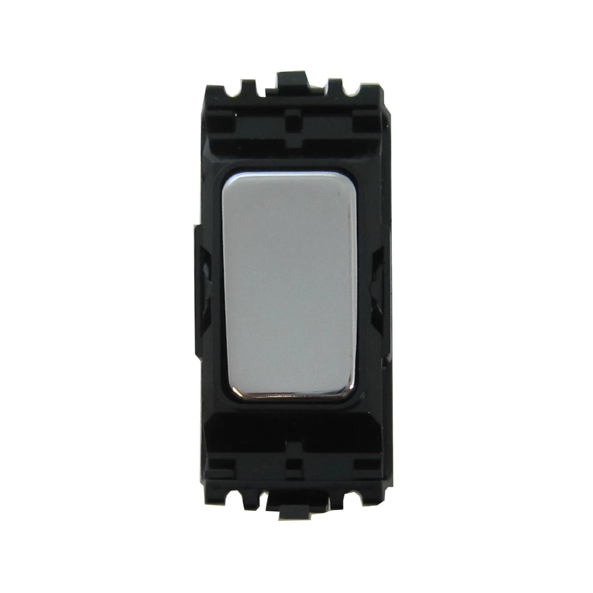 1 Gang 2 Way Grid Switch Module-Chrome Switch/Black Trim