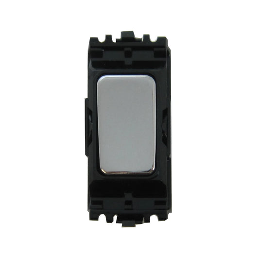 1 Gang 2 Way Grid Switch Module-Chrome Switch/Black Trim