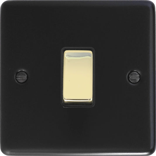 Contour Flat Black Intermediate Switch (Brass Switch)