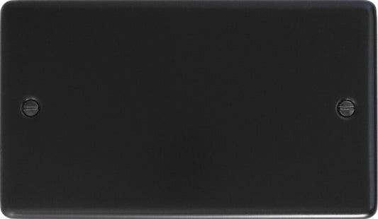 Contour Flat Black 2 Gang Blank